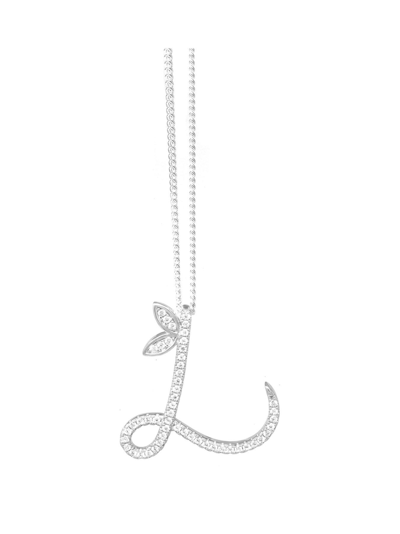 say it with diamonds initial necklace