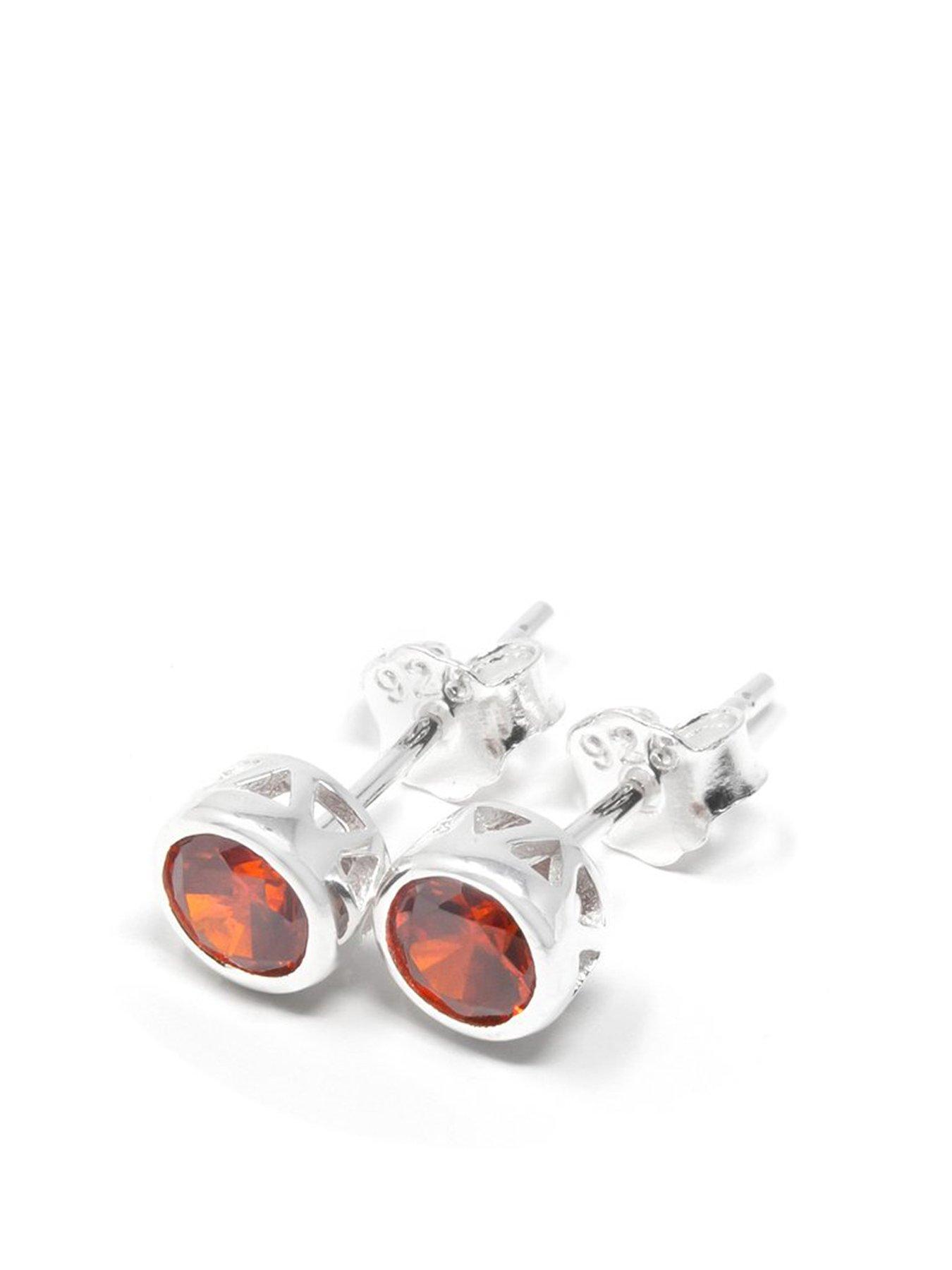 Product photograph of Say It With Birthstone Earrings from very.co.uk
