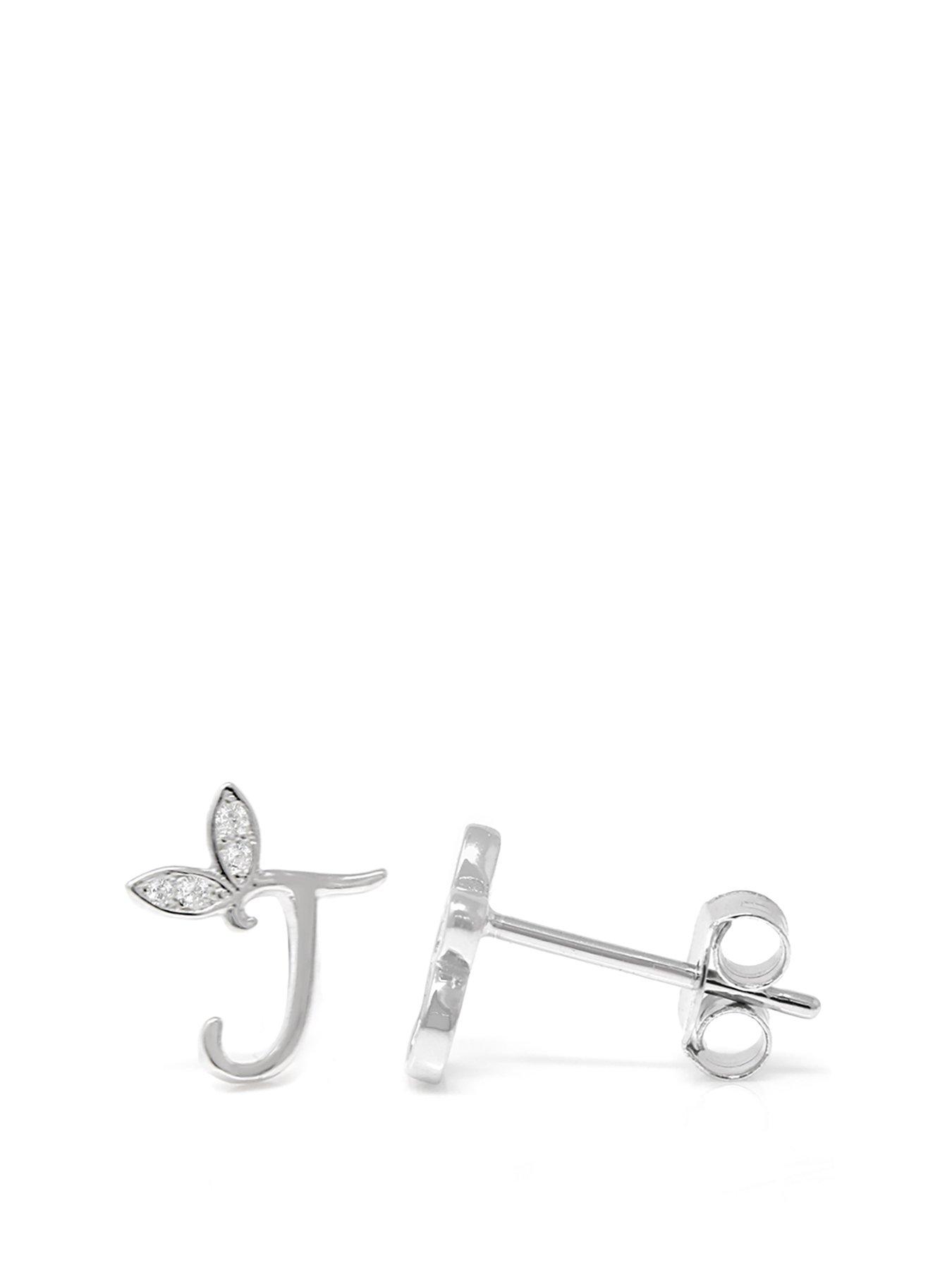 Say It With Winged Initial Earrings