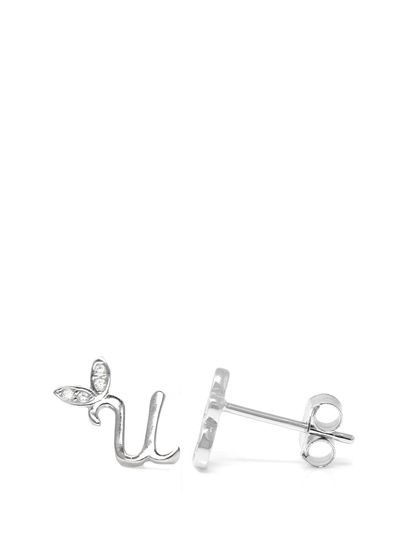 say it with diamonds initial earrings