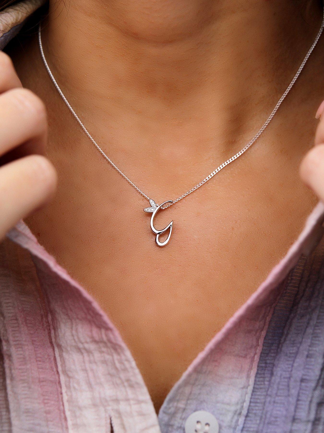 Say It With Winged Initial Necklace
