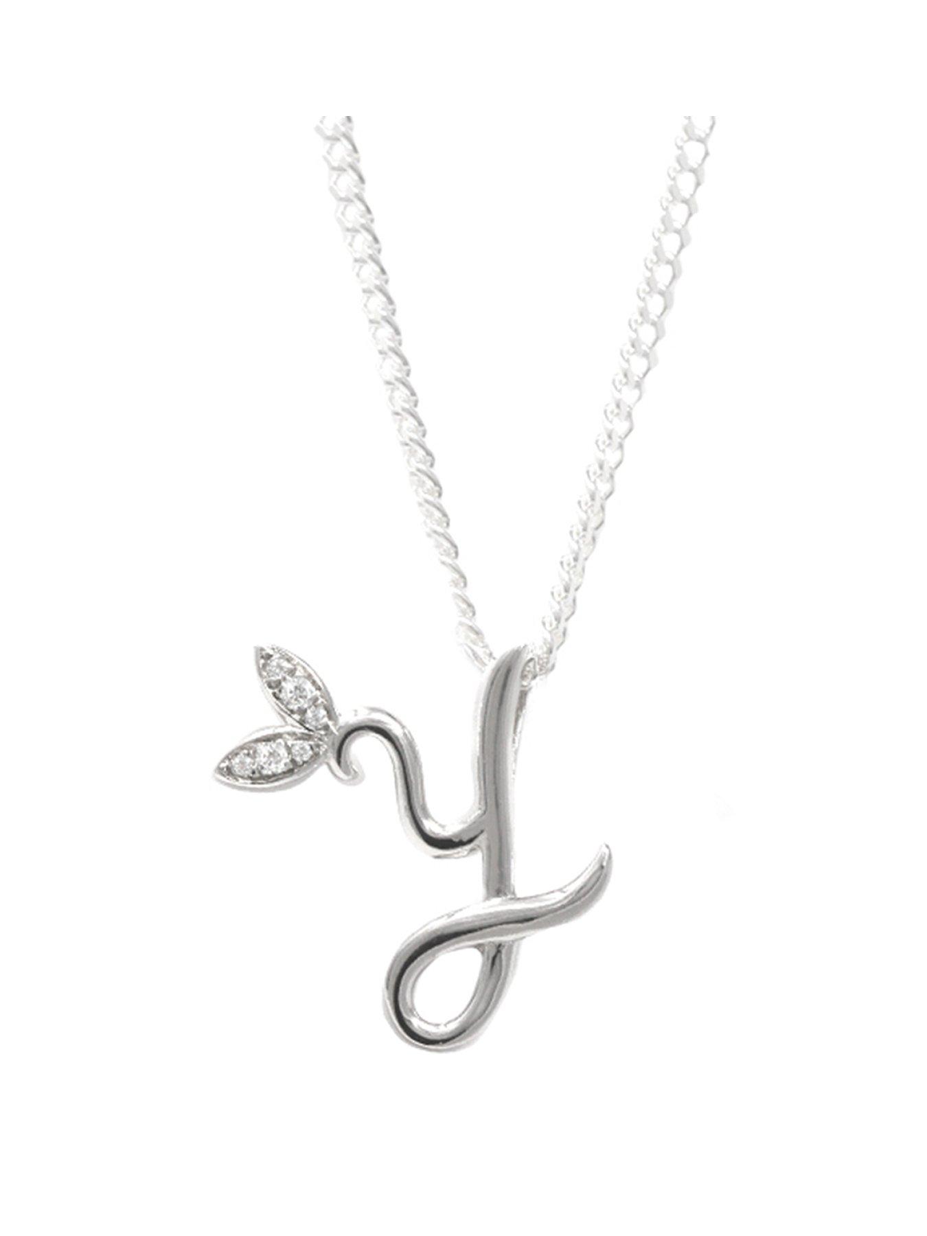 CELESTIA Initial Sterling Silver Necklaces for Women, Letter A Pendant  Necklace 26 Alphabet Jewelry Personalized Gifts - 18'' Chain : Buy Online  at Best Price in KSA - Souq is now Amazon.sa: Fashion