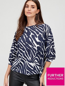 v-by-very-dip-hem-slouchy-three-quarter-sleeve-t-shirt-zebra