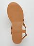  image of v-by-very-wide-fit-leather-strappy-sandal-tannbsp