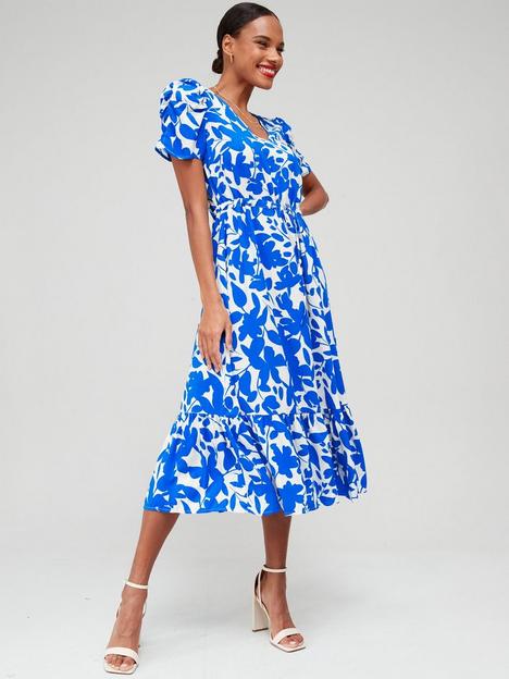 v-by-very-drawcord-waist-midi-dress-blue-print