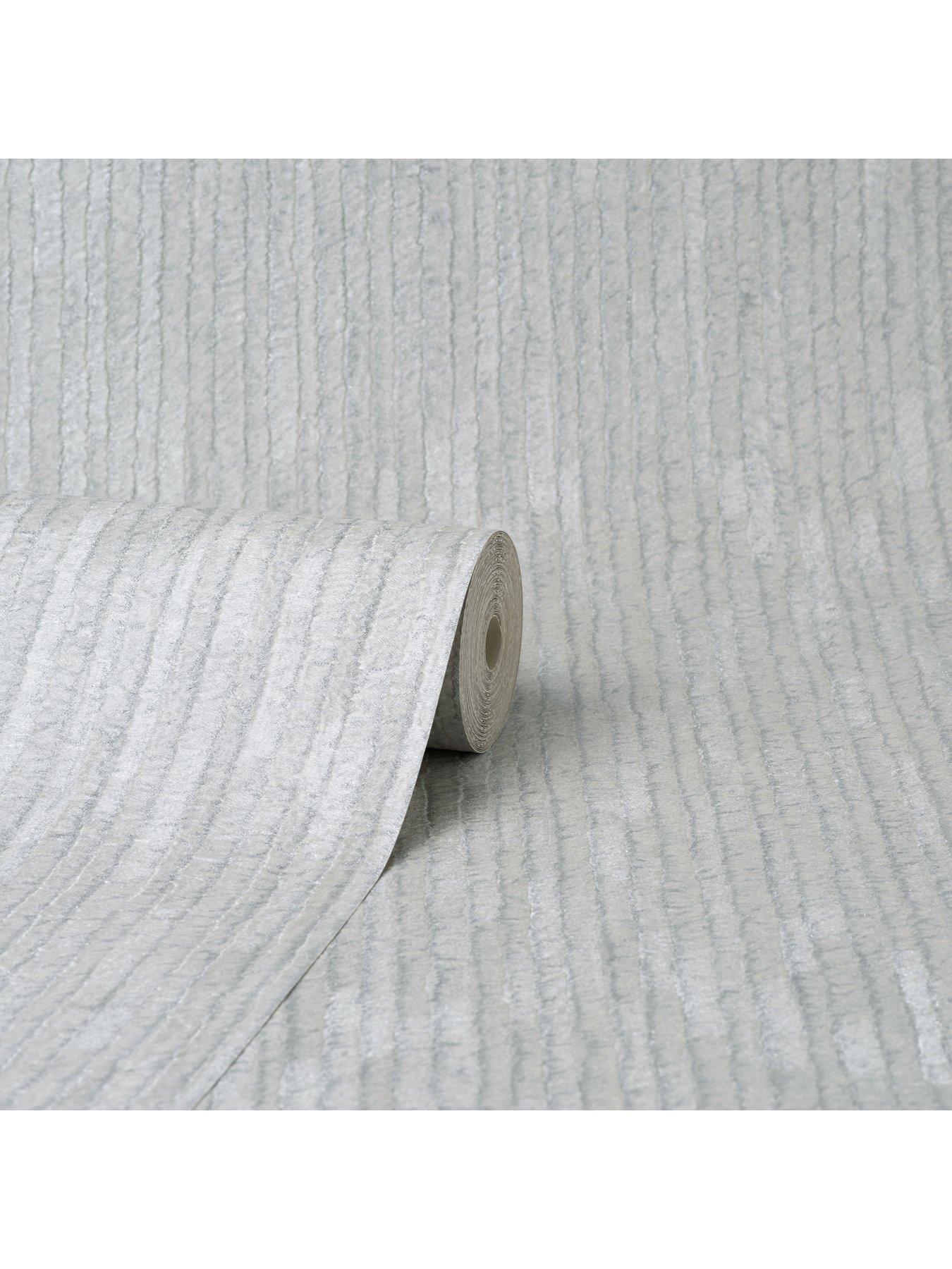 Fine D??cor Bergamo Leather Texture Off White/silver very.co.uk