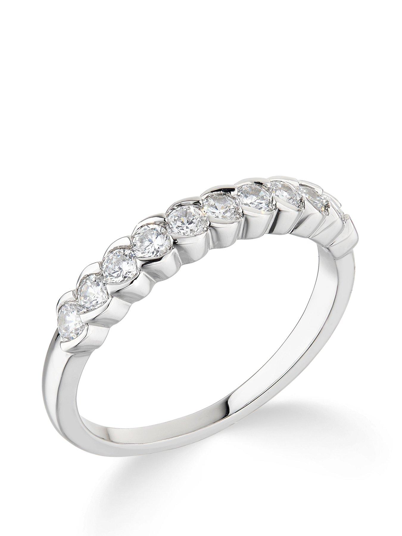 Product photograph of Love Diamond 9ct White Gold 0 50ct Diamond Eternity Ring from very.co.uk