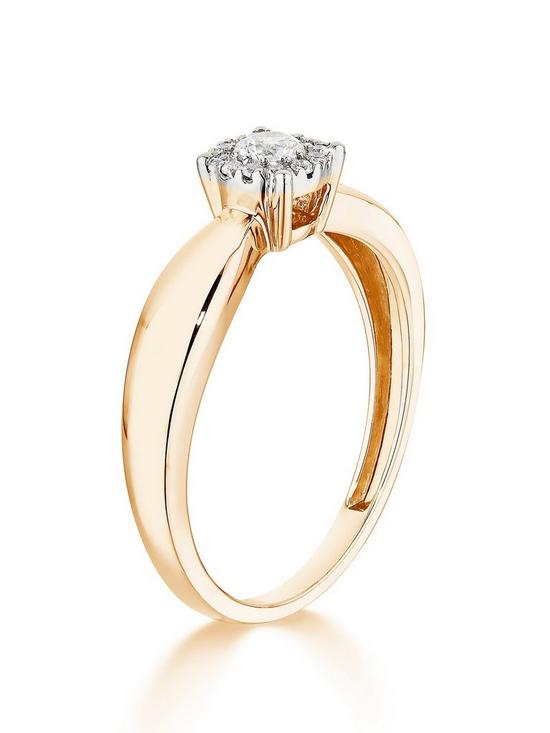 stillFront image of love-diamond-9ct-white-gold-020ct-diamond-halo-solitaire-engagement-ring