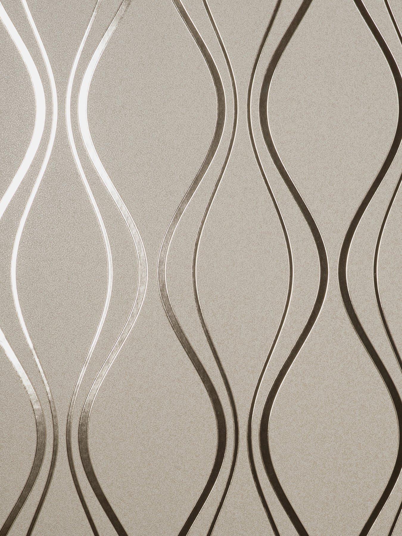 Product photograph of Fine D Cor Platinum Contour Wave Beige from very.co.uk
