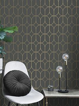 Product photograph of Fine Decor Platinum Rosco Trellis Charcoal from very.co.uk