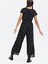  image of new-look-915-girls-black-star-chiffon-square-neck-jumpsuit