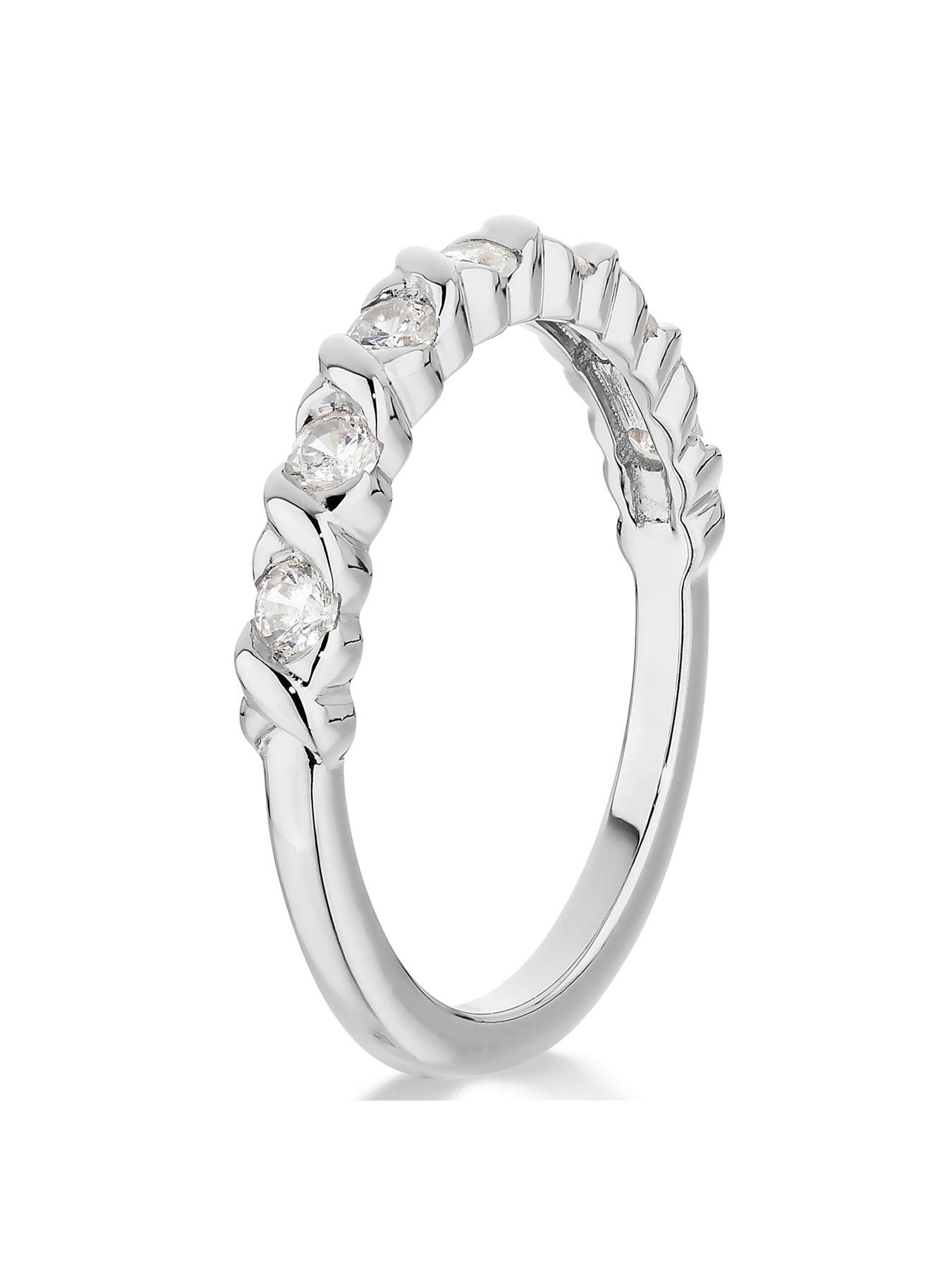 Image 2 of 5 of Love DIAMOND 9ct White Gold 0.33ct 8 Stone Diamond Eternity Ring