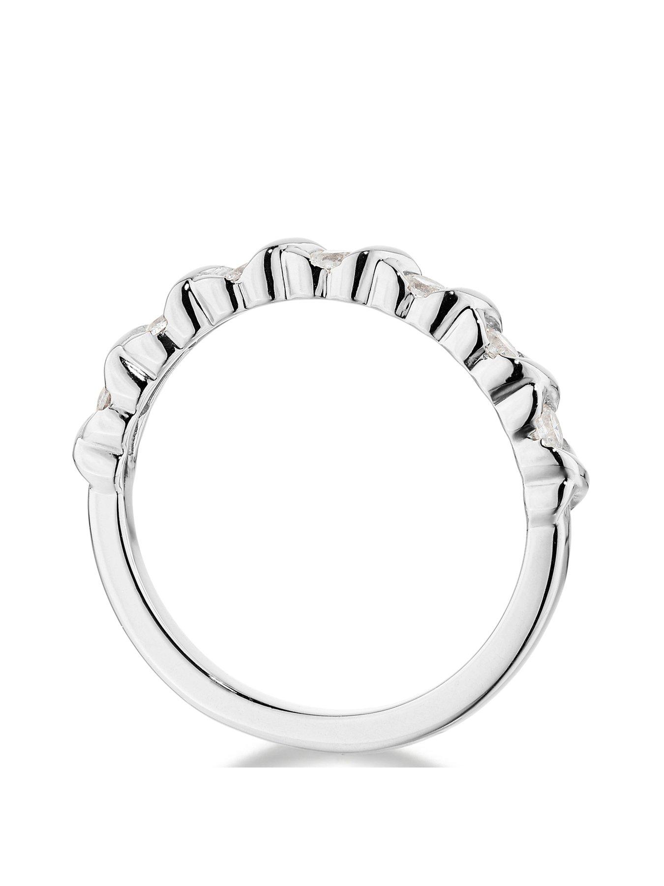Image 3 of 5 of Love DIAMOND 9ct White Gold 0.33ct 8 Stone Diamond Eternity Ring