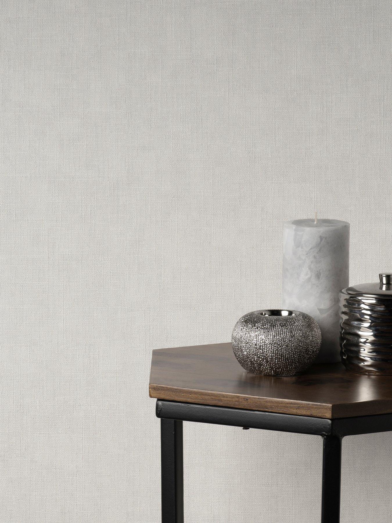 Fine Decor Milano Hessian Wallpaper OffWhite Very.co.uk