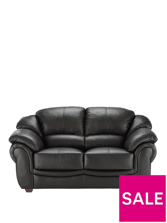 front image of napoli-2-seater-leather-sofa