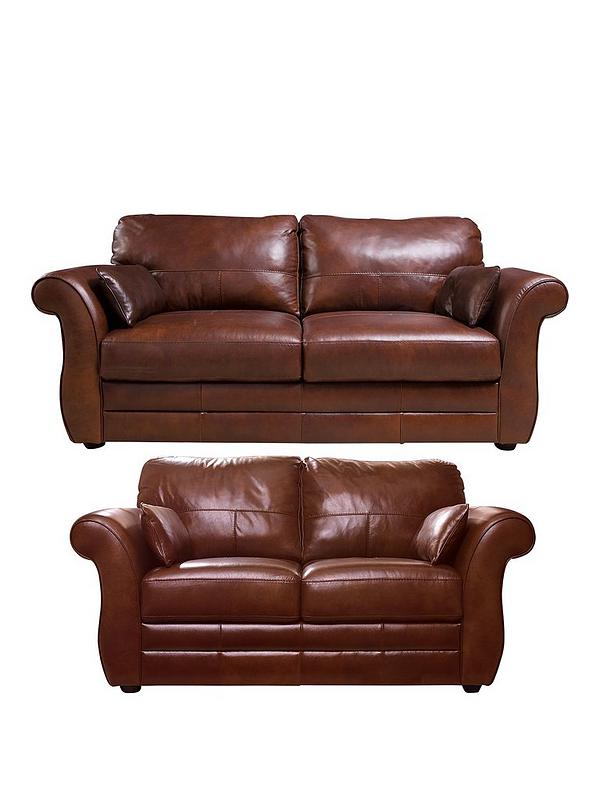 Vantage Italian Leather 3 Seater 2, Italian Leather Sofa Set