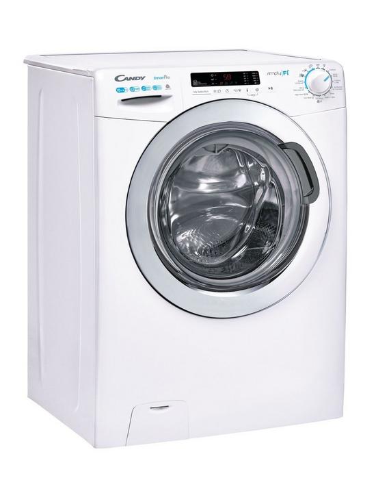 stillFront image of candy-smart-pro-csow-41063dwce-10kg-6kg-washer-dryer-1400-rpm-wifi-connected--nbspwhite-with-chrome-door