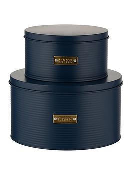 Product photograph of Typhoon Otto Navy Set 2 Cake Tins from very.co.uk