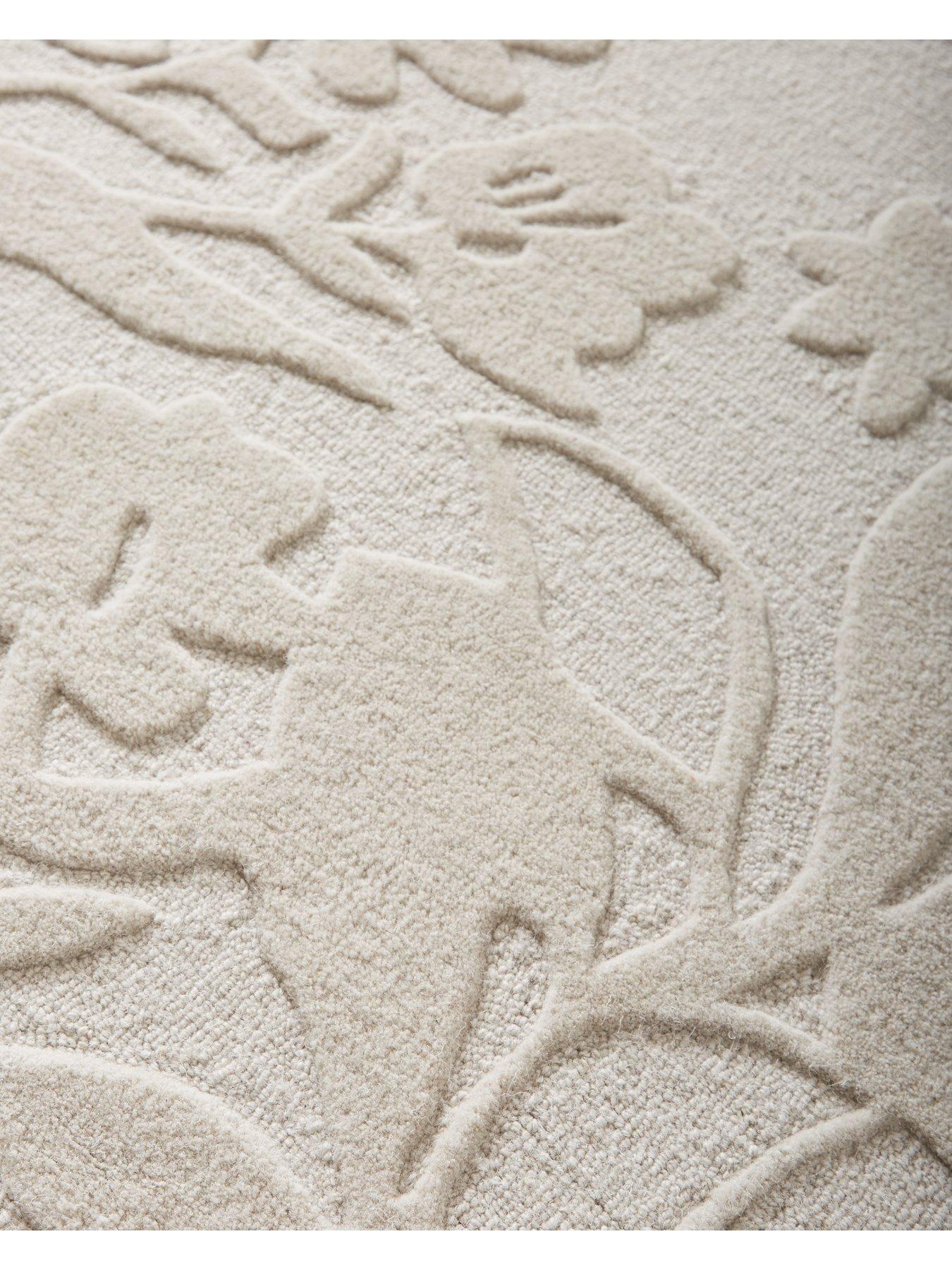 Floral Silhouette Woven Rug very.co.uk