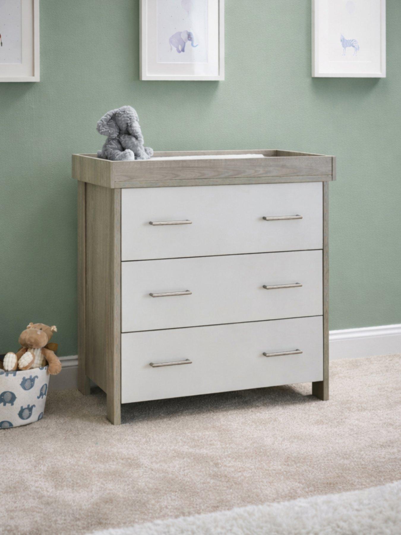 Obaby Nika Changing Unit - Grey Wash/White