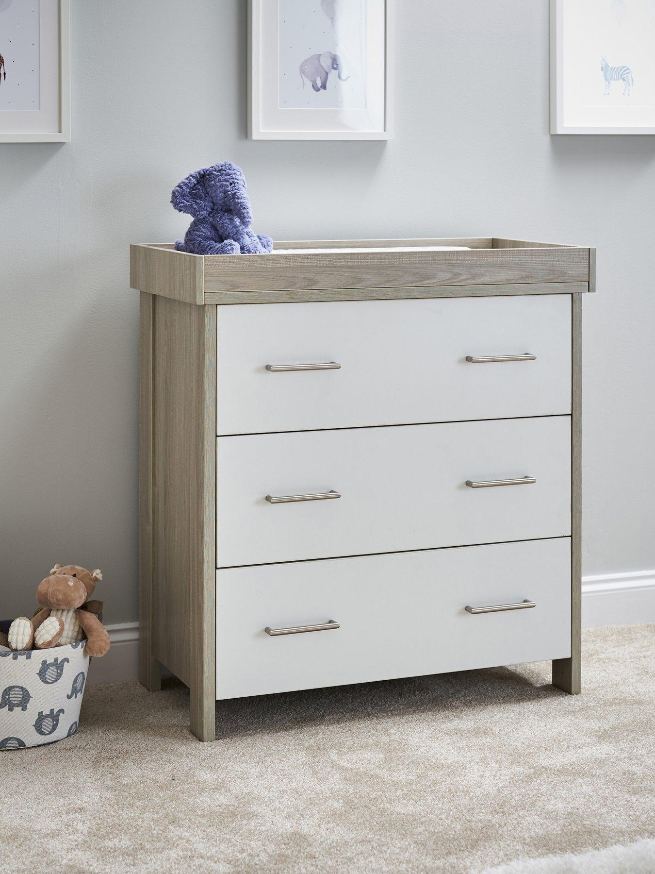 Obaby Nika Changing Unit - Grey Wash/White