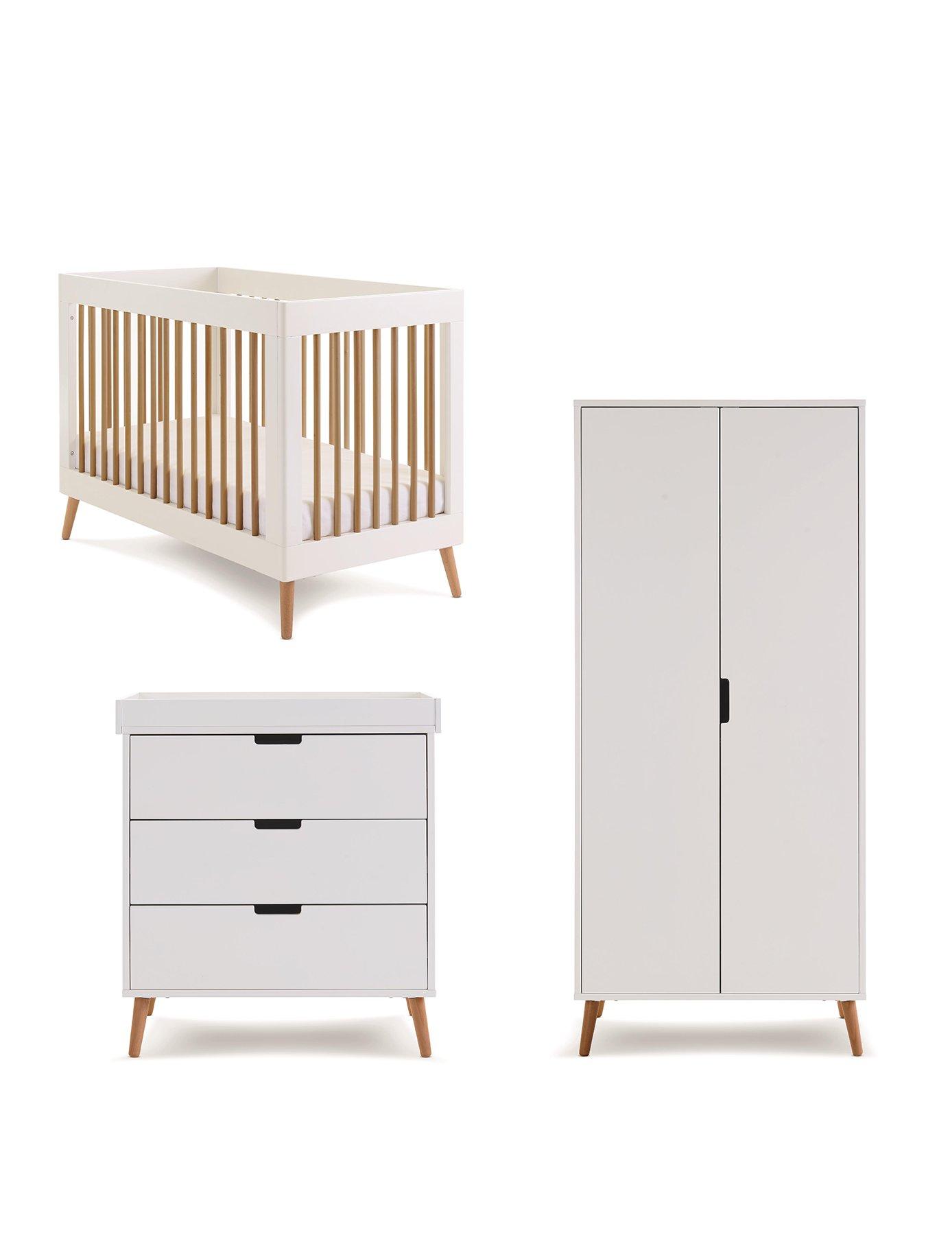 Image 2 of 7 of Obaby Maya Mini 3 Piece Room Set - White/Natural