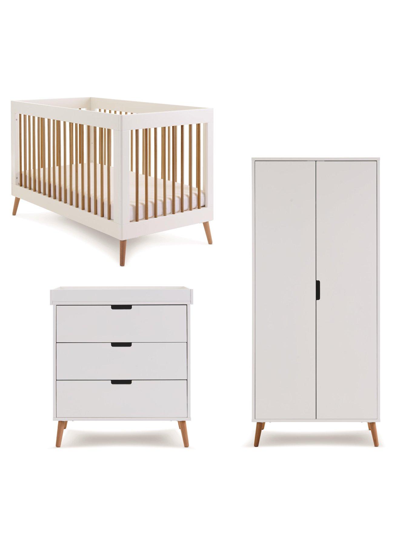 Image 3 of 7 of Obaby Maya 3 Piece Room Set - White/Natural