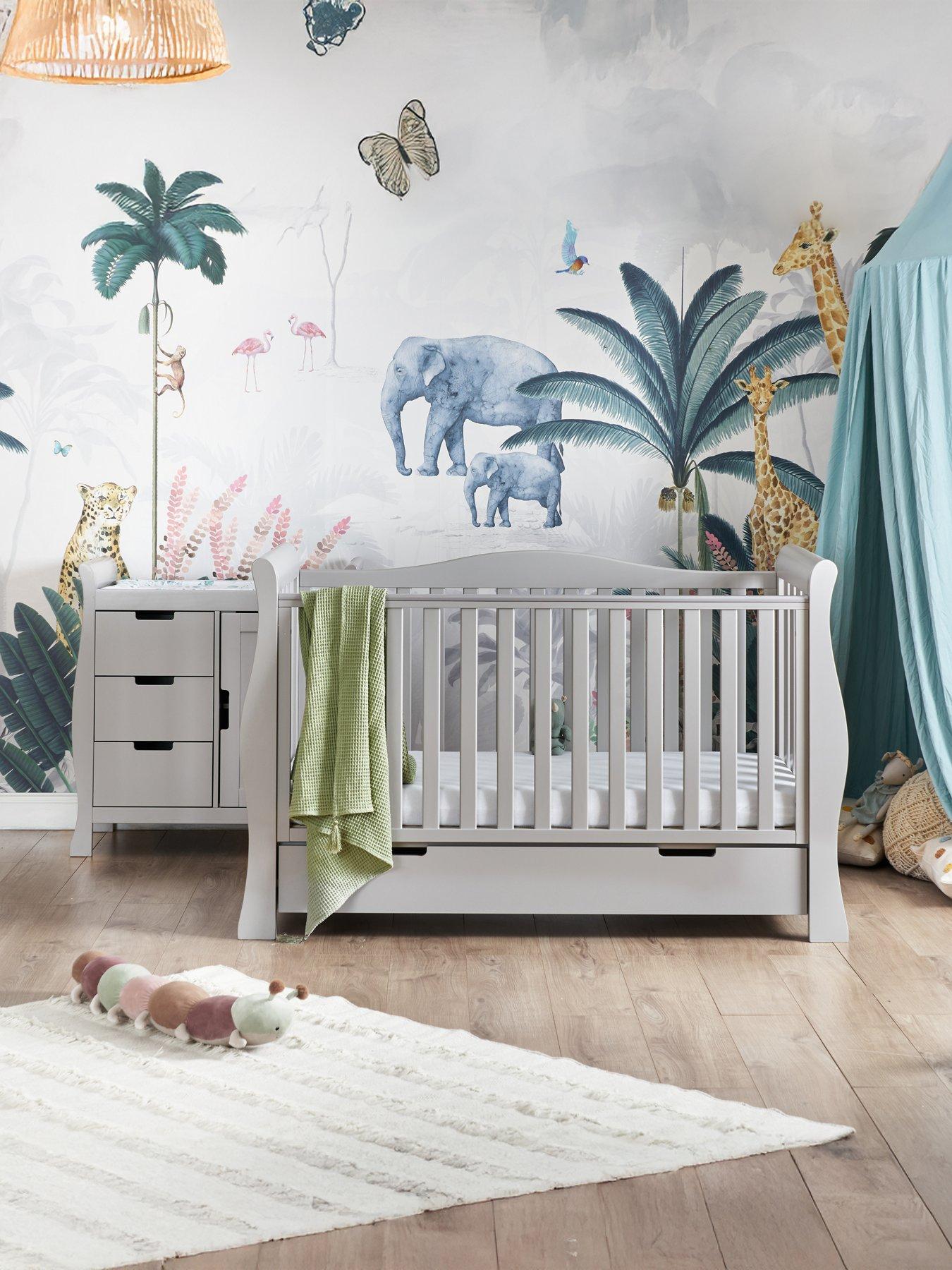 Obaby Stamford Luxe 2-Piece Nursery Furniture Room Set - Warm Grey