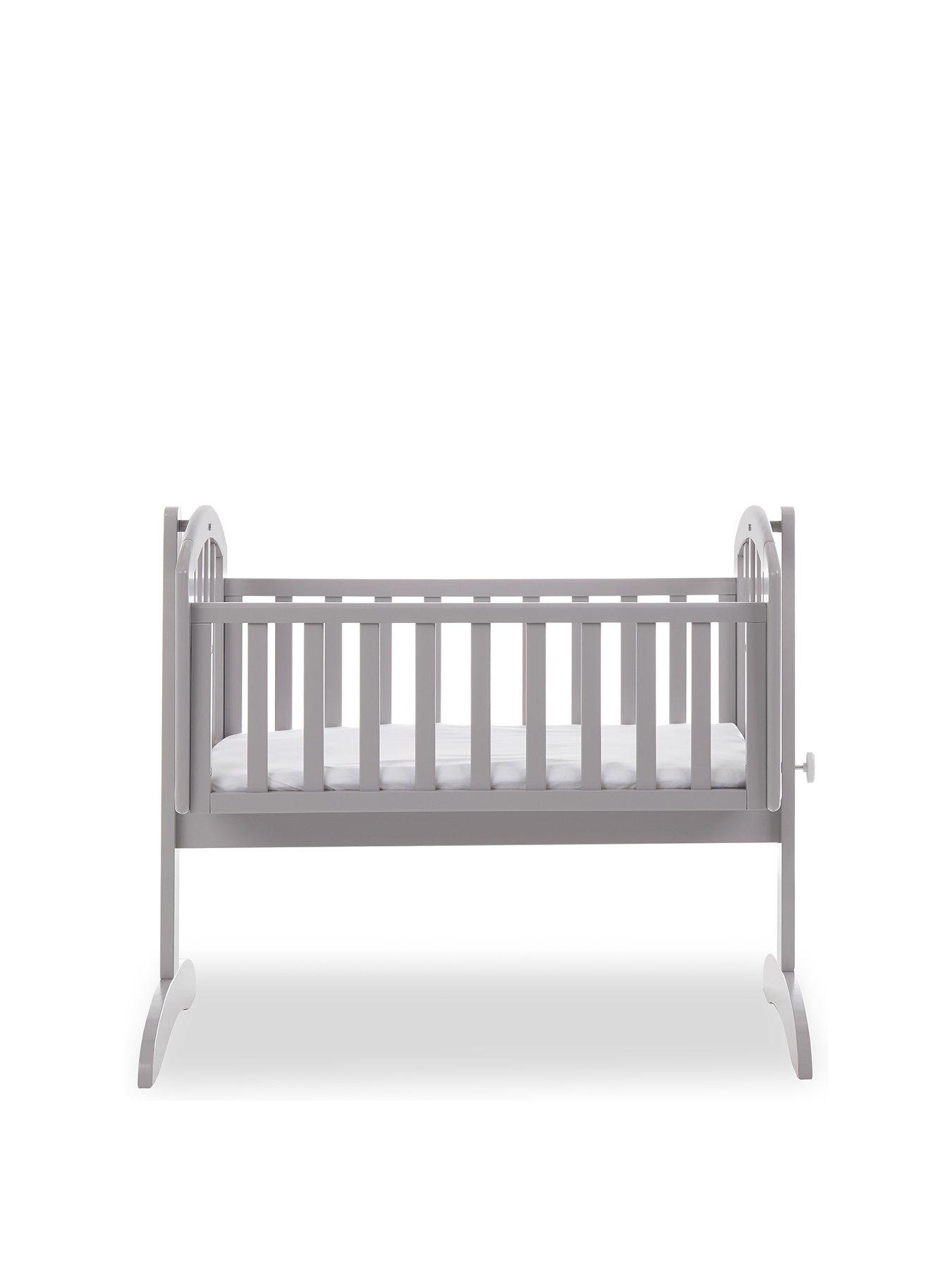 Image 3 of 4 of Obaby Sophie Swinging Crib & Mattress - Warm Grey