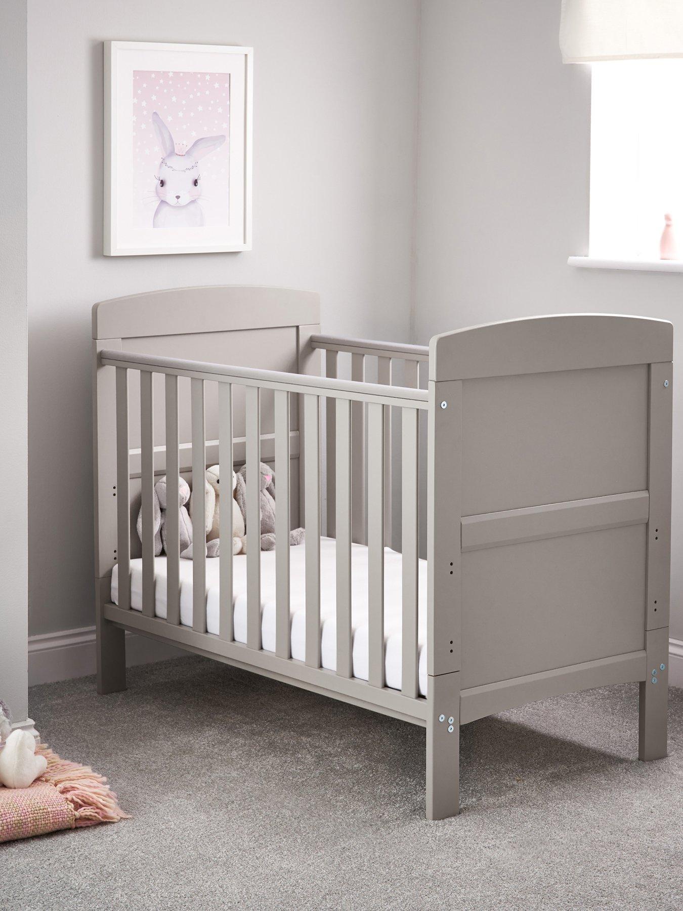 Product photograph of Obaby Grace Mini Cot Bed - Warm Grey from very.co.uk