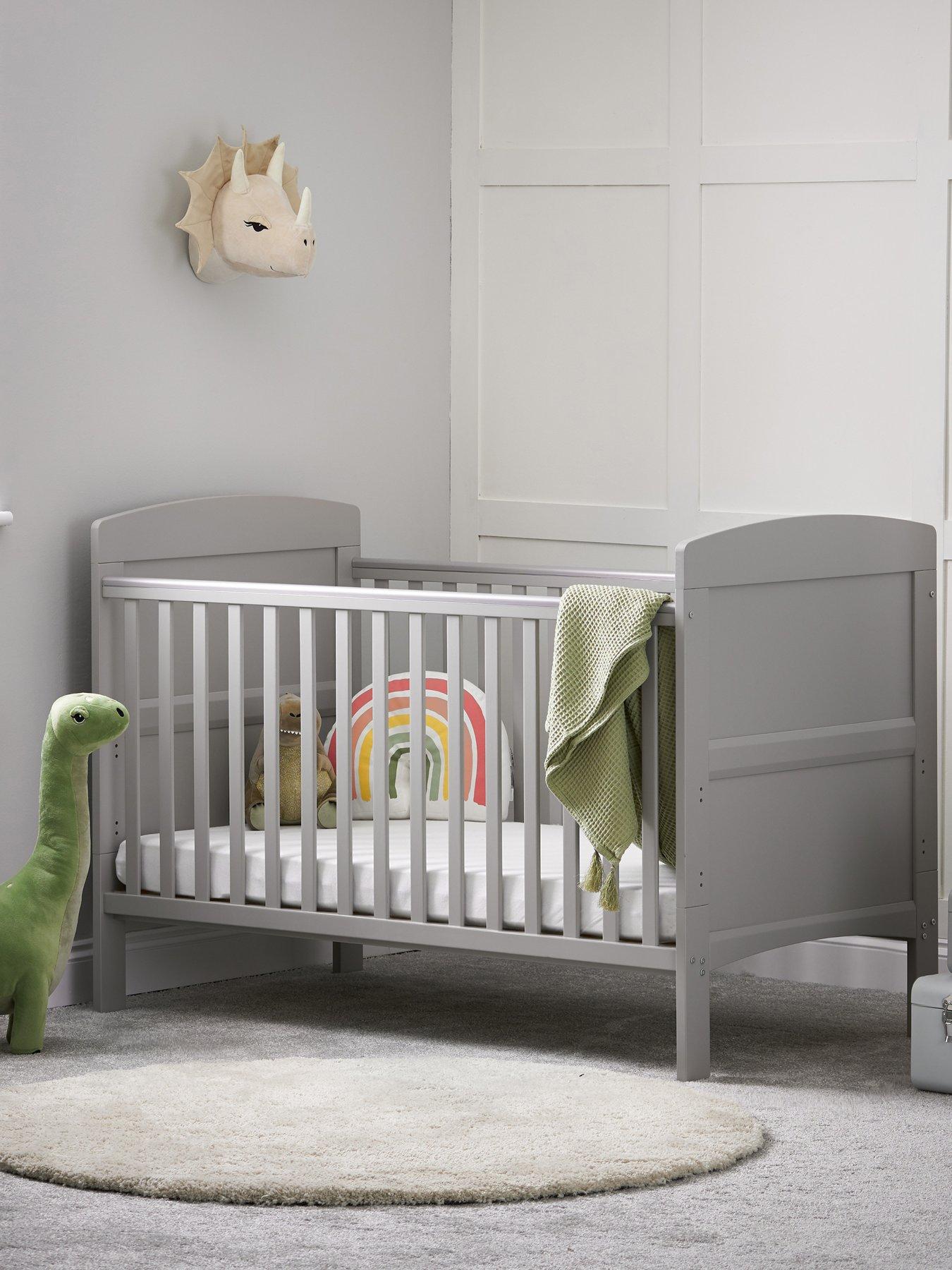 Product photograph of Obaby Grace Cot Bed - Warm Grey from very.co.uk