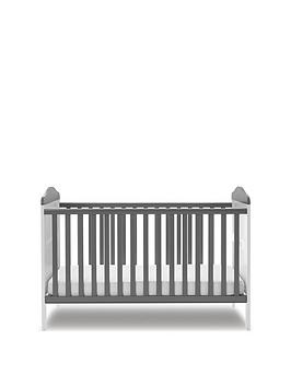 Obaby Whitby Cot Bed  Cot Top Changer - White/Grey