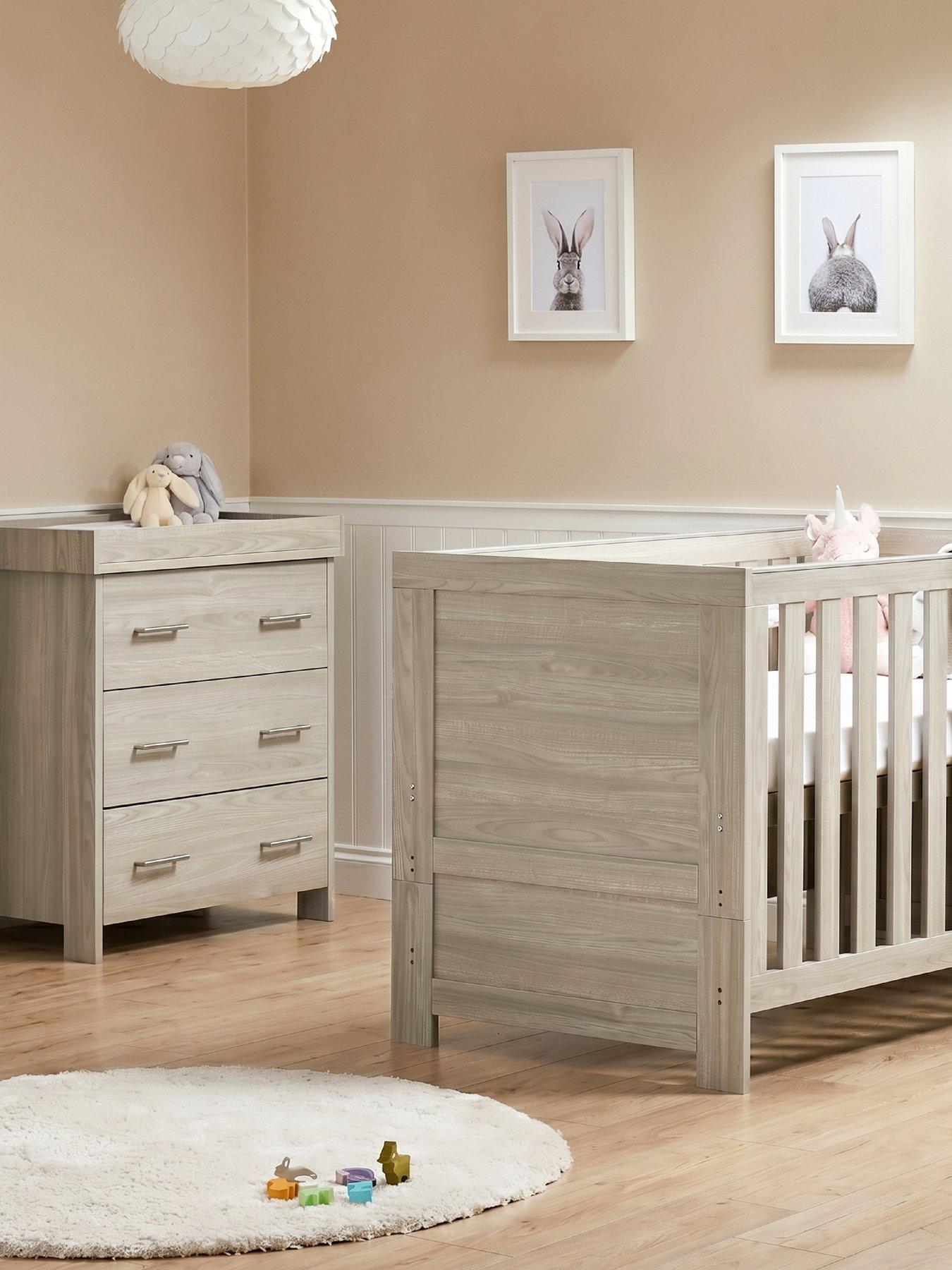 Image 1 of 7 of Obaby Nika 2 Piece Room Set - Grey Wash