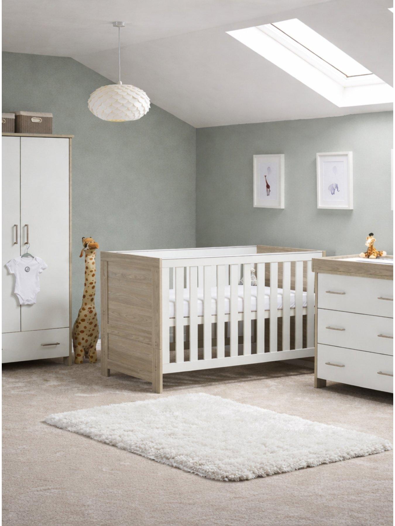 Obaby Nika 3-Piece Room Set - Grey Wash/White