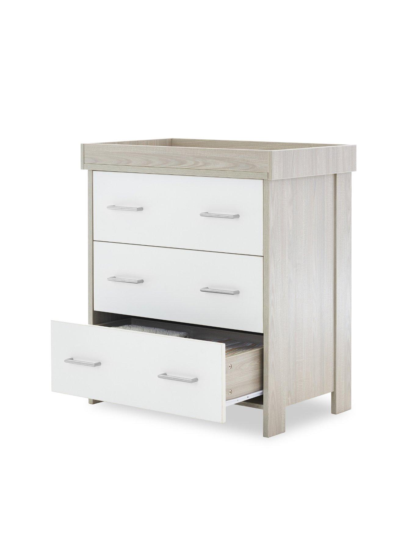 Image 4 of 6 of Obaby Nika 3-Piece Room Set - Grey Wash/White