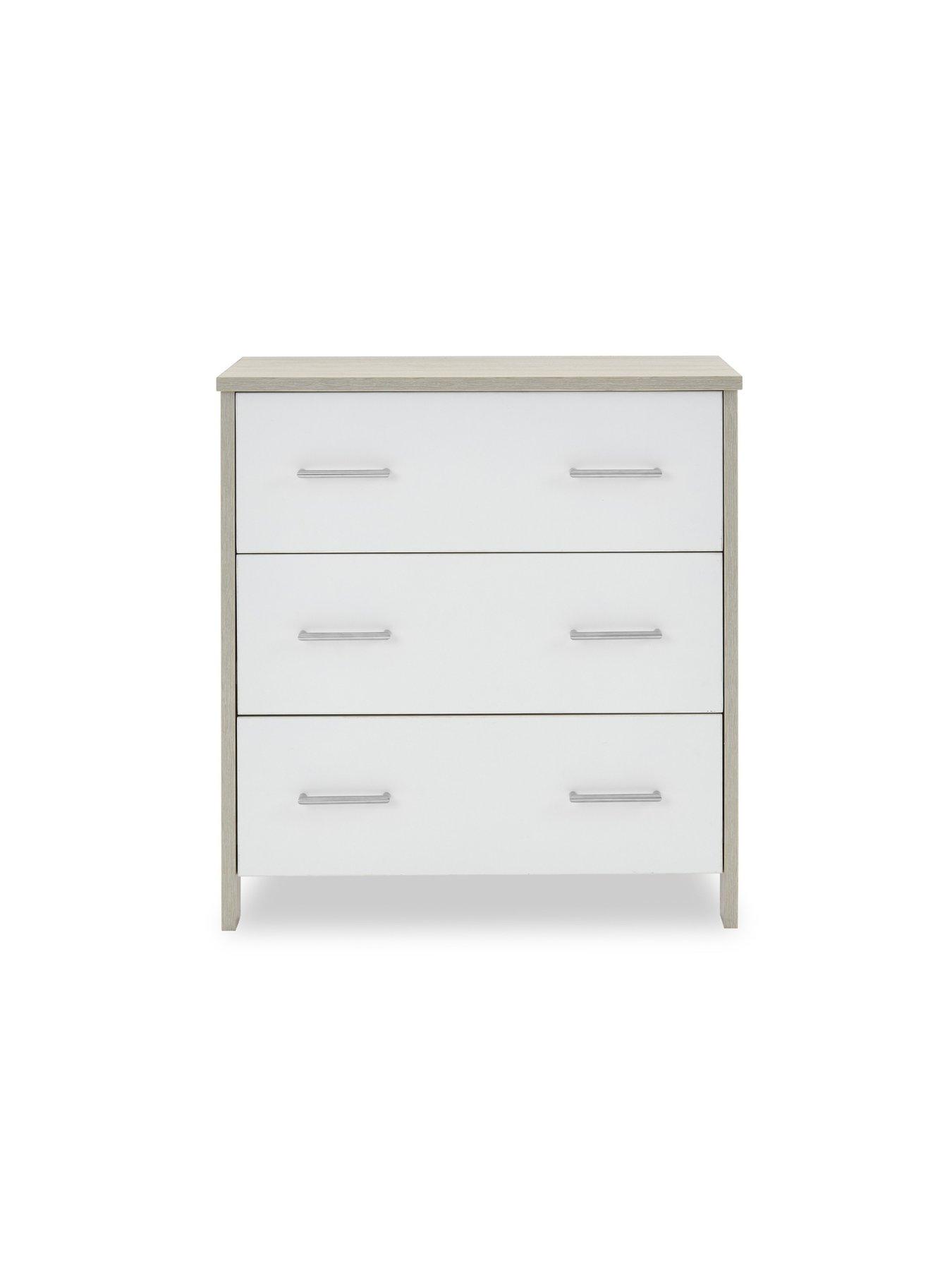 Image 5 of 6 of Obaby Nika 3-Piece Room Set - Grey Wash/White