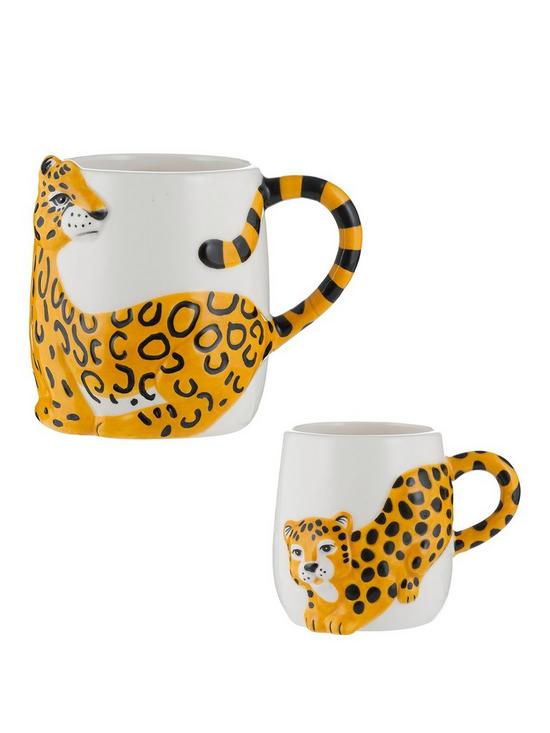 front image of price-kensington-parent-child-set-of-2-cheetah-mugs