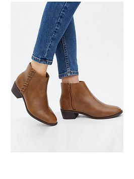 new-look-915-girlsnbspplaited-trim-block-heel-ankle-boots-tan