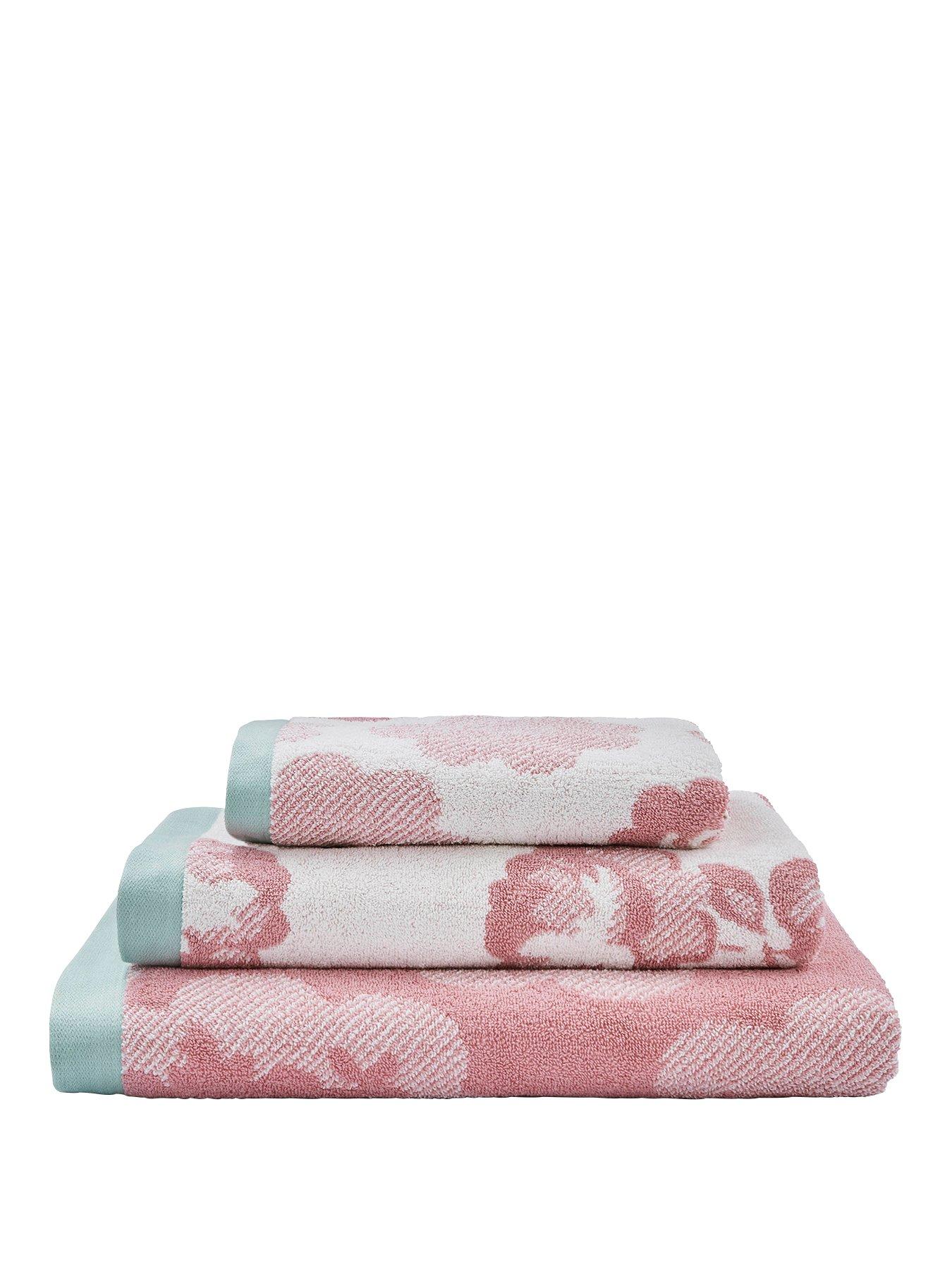 Product photograph of Cath Kidston Freston Rose Cotton Towel Range from very.co.uk