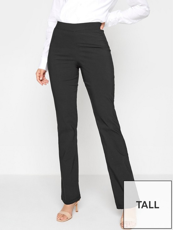 front image of long-tall-sally-bi-stretch-bootcut-trouser-36-black