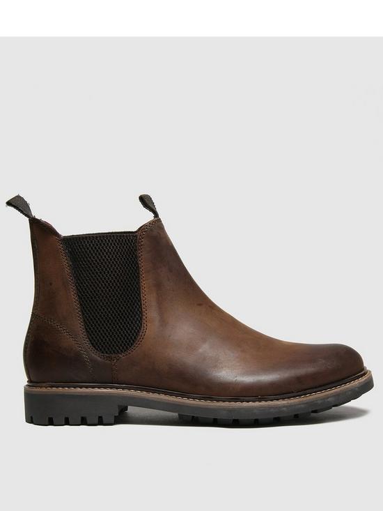 front image of schuh-dylan-chelsea-boot-brown