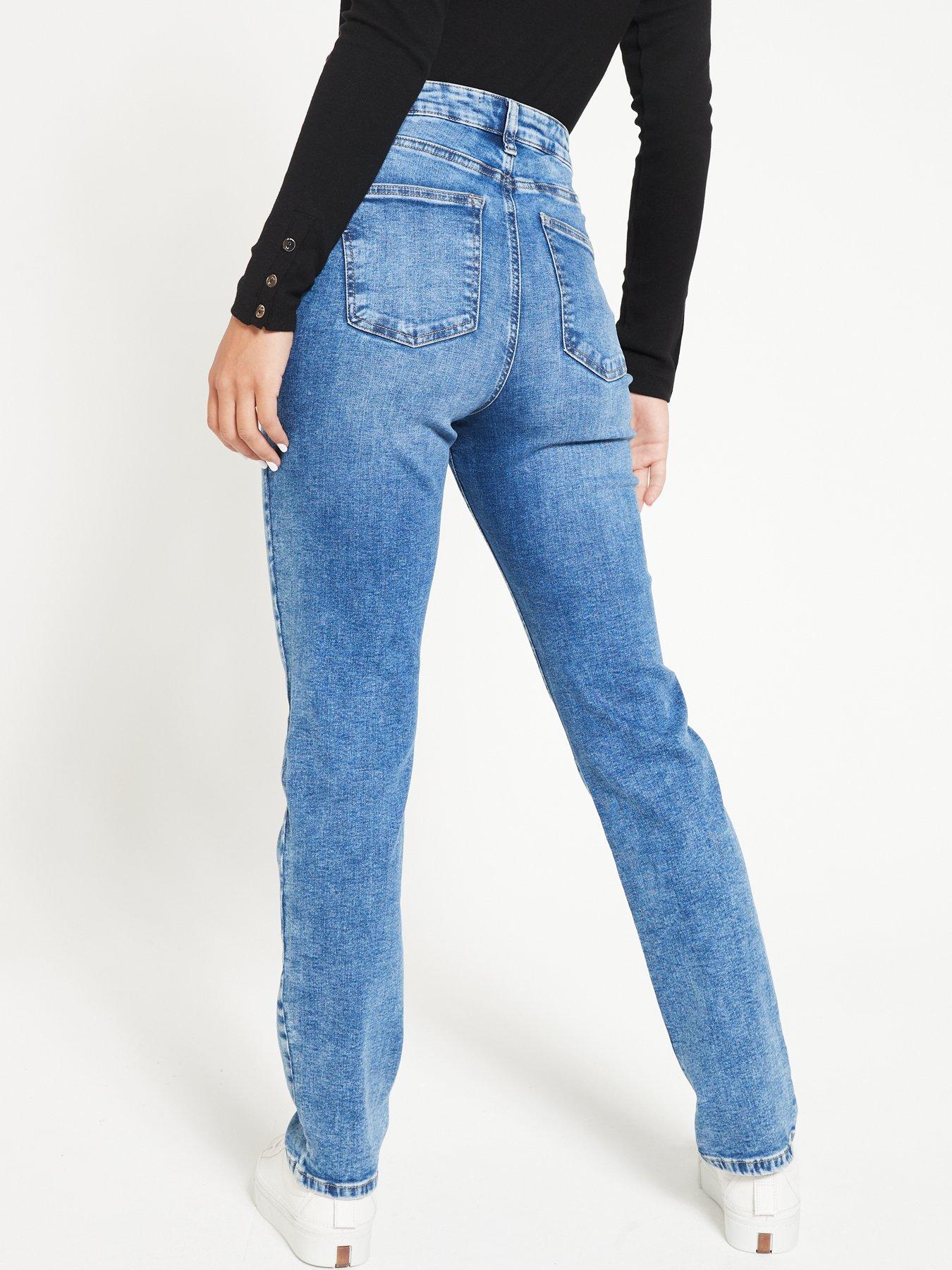 Image 2 of 5 of Everyday Authentic Wash Straight Leg Jean With Stretch - Midi Wash