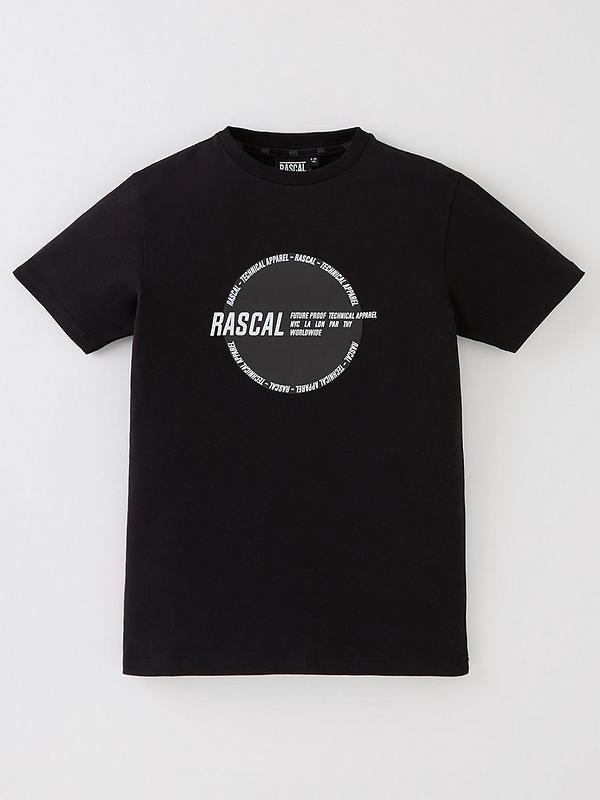 Rascal Rascal Black Older Boys Tshirt Size 15-16 Years 