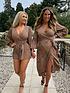 image of in-the-style-billie-faiers-leopard-print-wrap-midi-dress