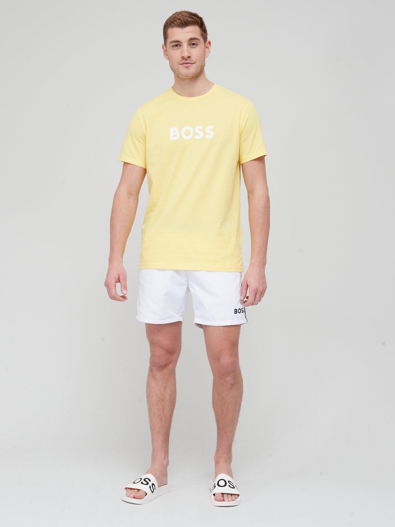 Men Logo Swim T-Shirt - Yellow