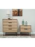  image of swift-hanover-ready-assembled-2-drawer-bedside-chest