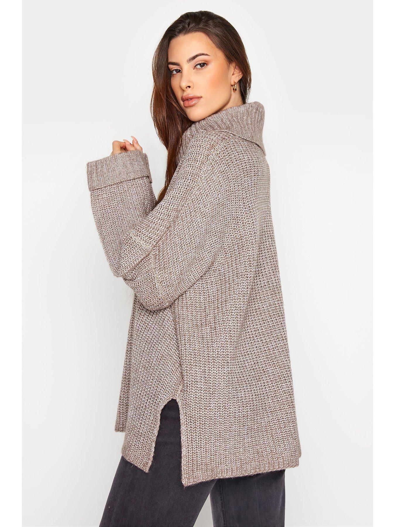  Chunky Roll Neck Sweater - Natural