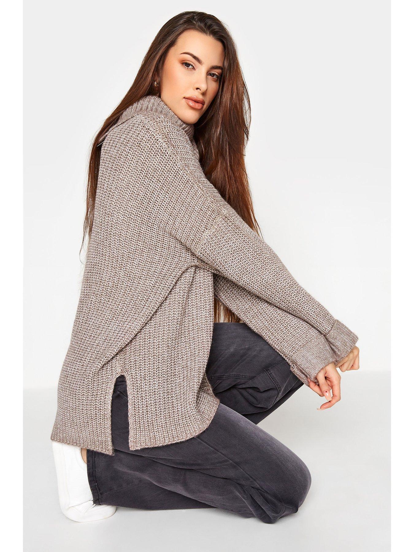  Chunky Roll Neck Sweater - Natural