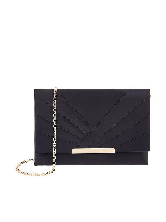 front image of accessorize-satin-foldover-clutch