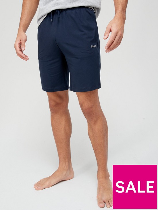 front image of boss-bodywear-mix-amp-match-lounge-shorts-navy